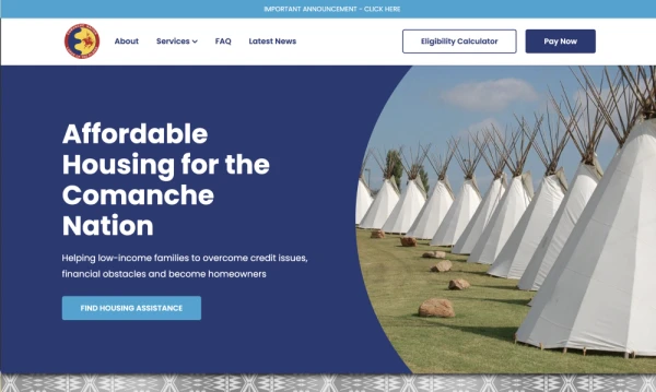 Comanche Housing Authority - Web Design & Development