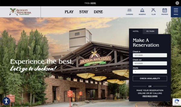 Jackson Rancheria Casino - Web Design & Development