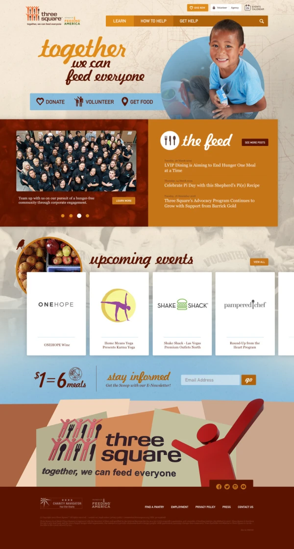 Three Square Food Bank - Website Development
