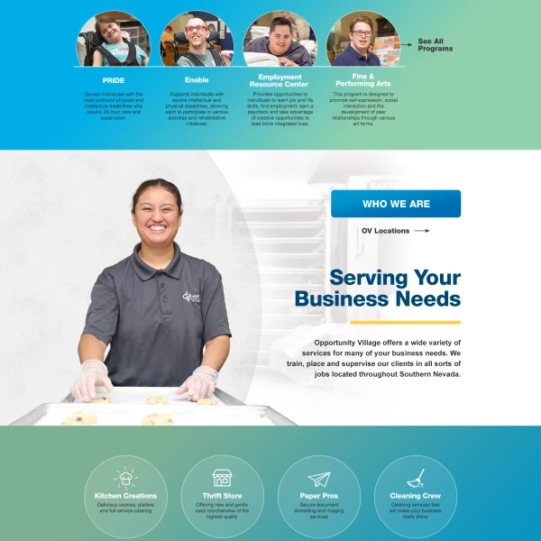 Opportunity Village - Website Development