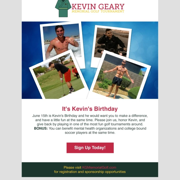 KG Memorial Golf - E-mail Marketing